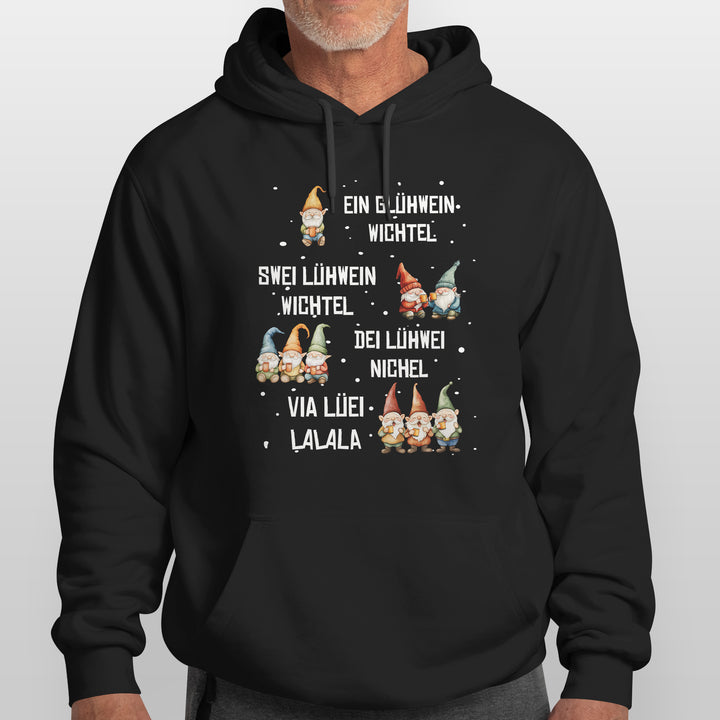 Glühwein Wichtel Hoodie – Lustiges Weihnachts-Design | Humorvolles Geschenk für Glühwein-Fans