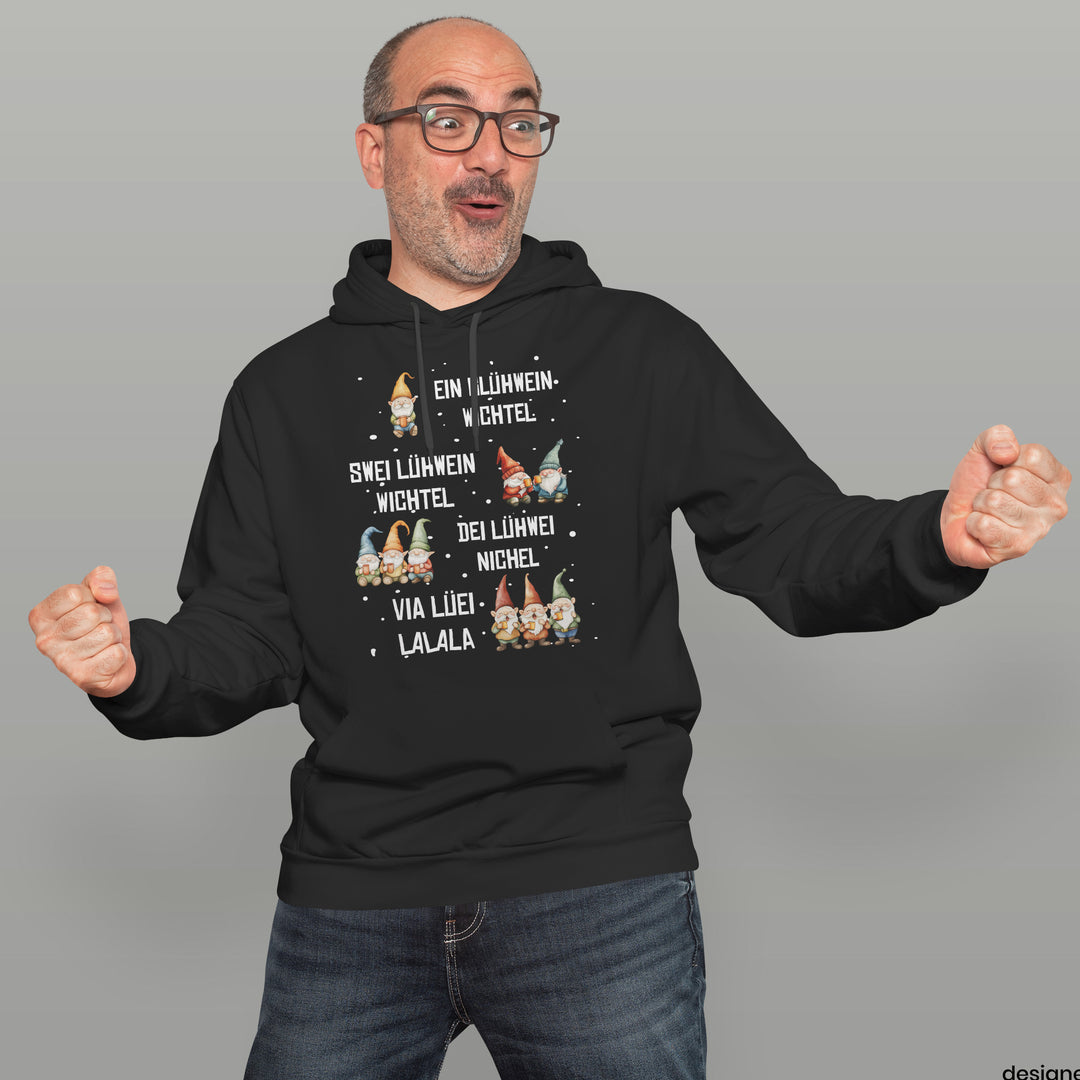 Glühwein Wichtel Hoodie – Lustiges Weihnachts-Design | Humorvolles Geschenk für Glühwein-Fans