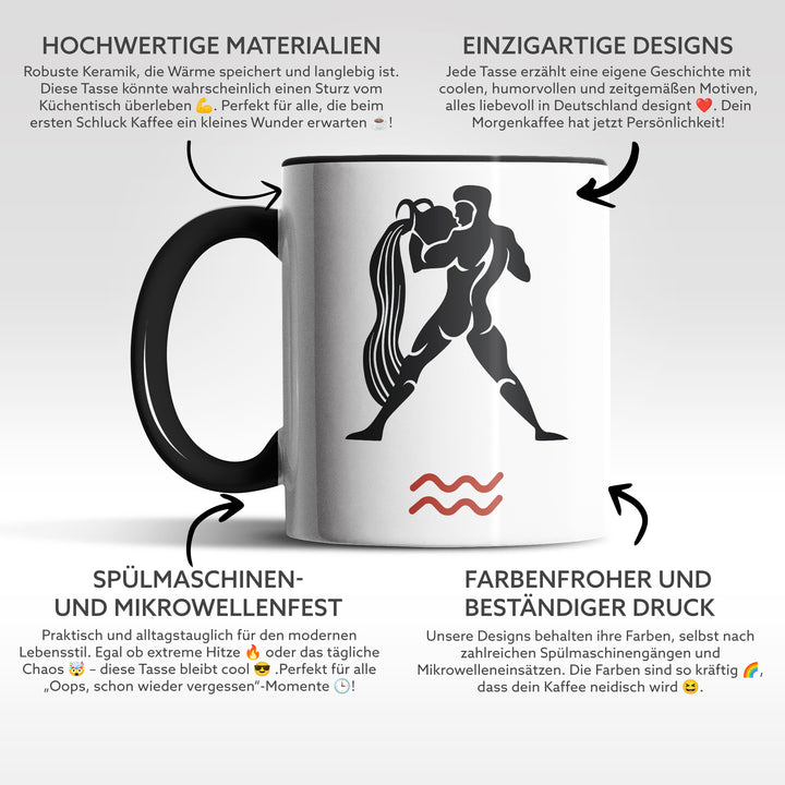 Tasse "Wassermann-Sternzeichen" – Kreative Sternzeichen-Tasse für echte Wassermänner