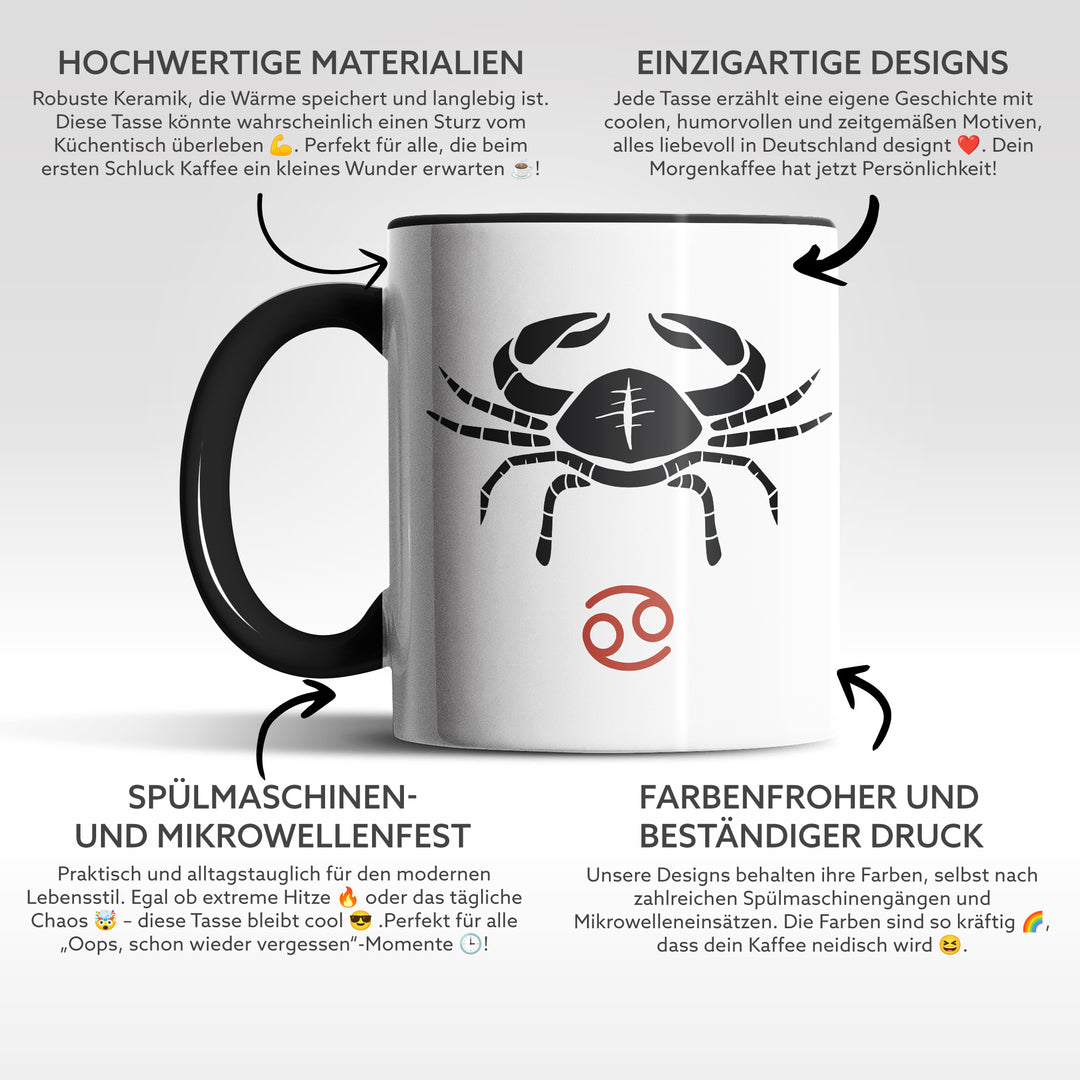 Tasse "Krebs-Sternzeichen" – Gefühlvolle Sternzeichen-Tasse für echte Krebse