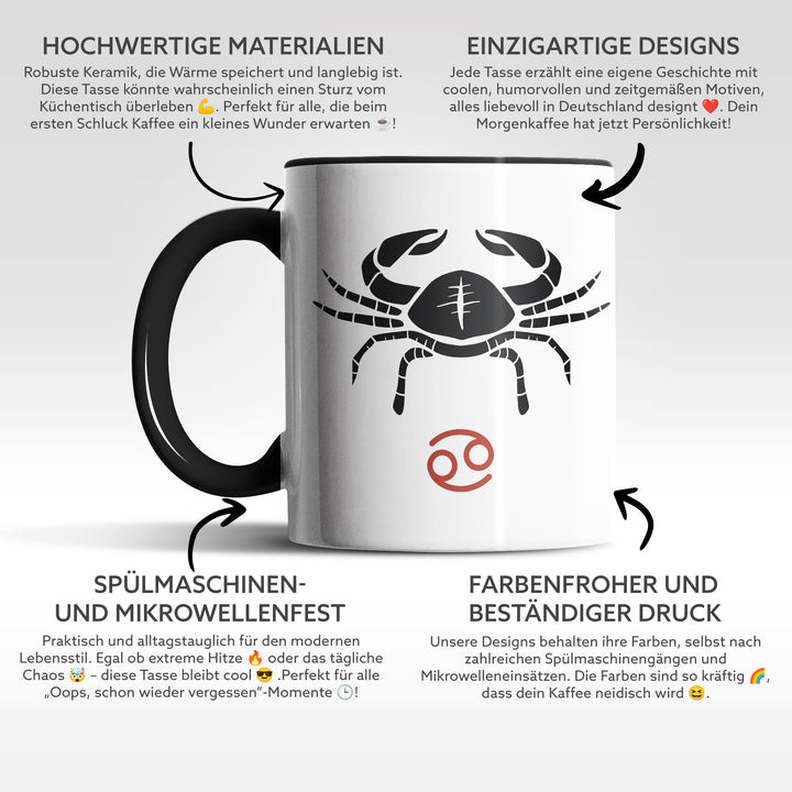 Tasse "Krebs-Sternzeichen" – Gefühlvolle Sternzeichen-Tasse für echte Krebse