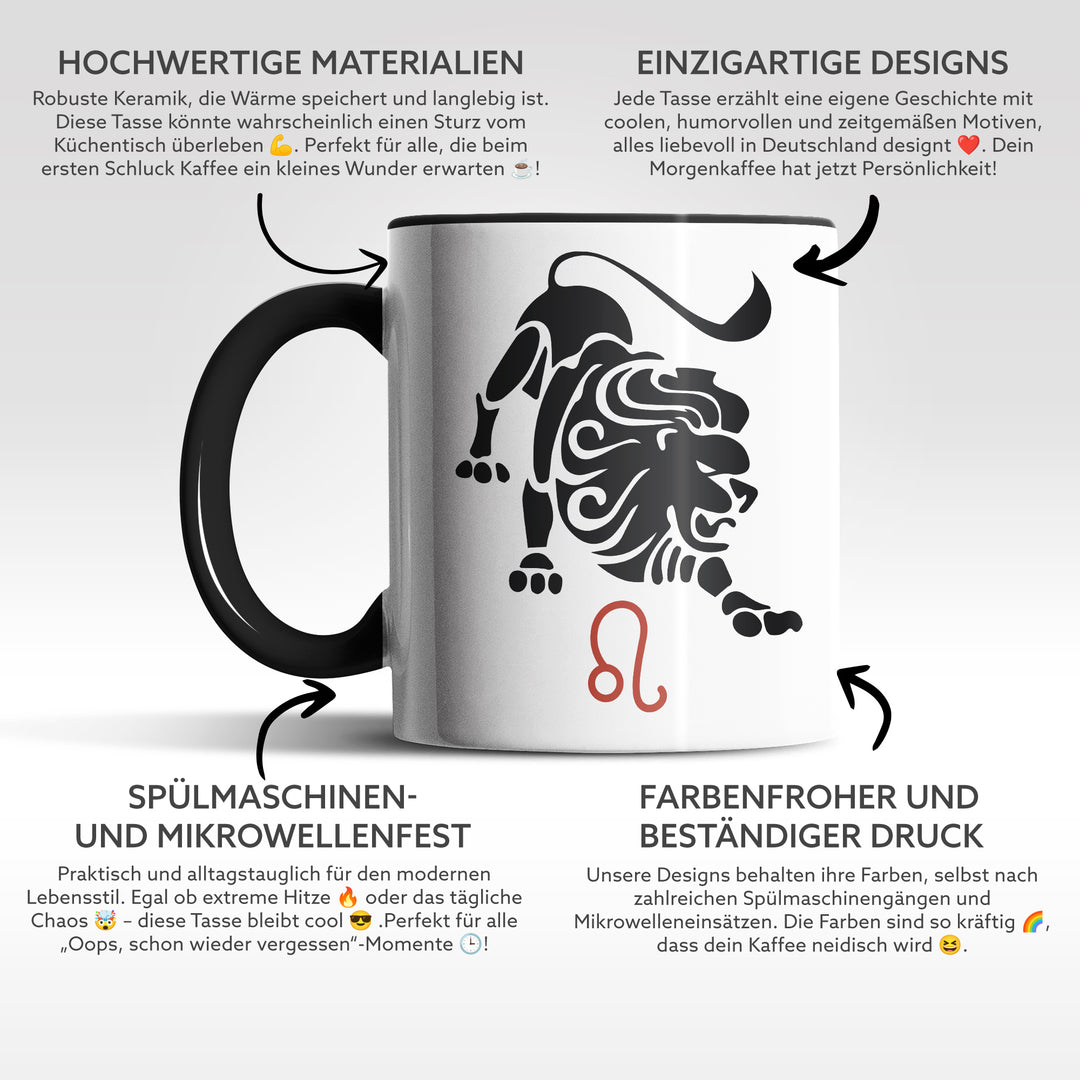 Tasse "Löwe-Sternzeichen" – Majestätische Sternzeichen-Tasse für echte Löwen