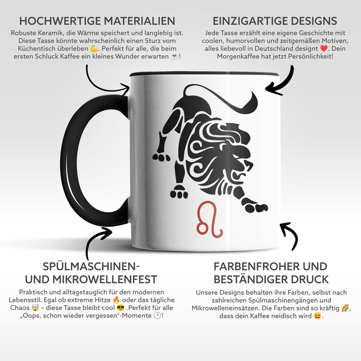 Tasse "Löwe-Sternzeichen" – Majestätische Sternzeichen-Tasse für echte Löwen