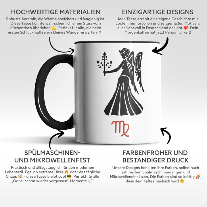 Tasse "Jungfrau-Sternzeichen" – Detailverliebte Sternzeichen-Tasse für echte Jungfrauen