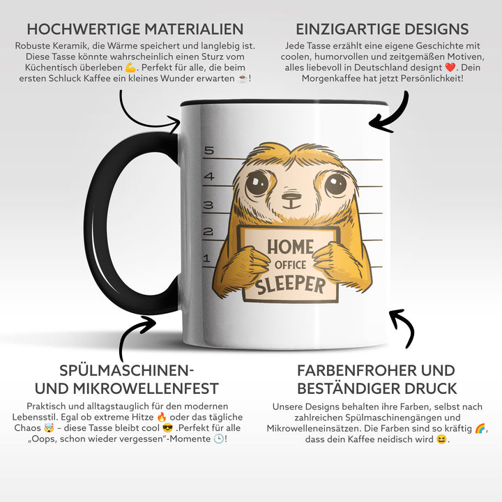 Tasse "Home Office Sleeper" – Lustiges Geschenk für Homeoffice & Remote Work