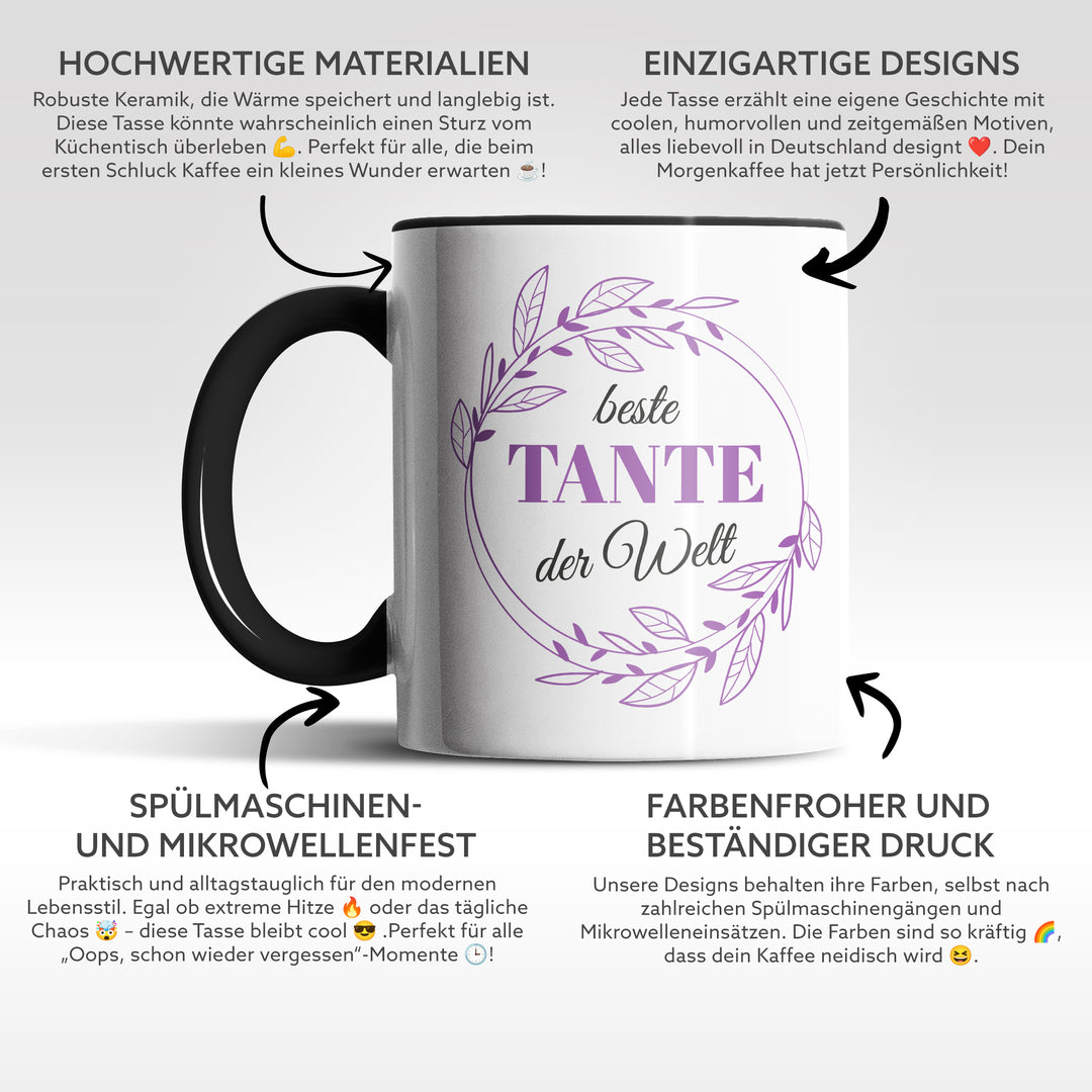 Tasse "Beste Tante der Welt" – Charmantes Geschenk für Tanten