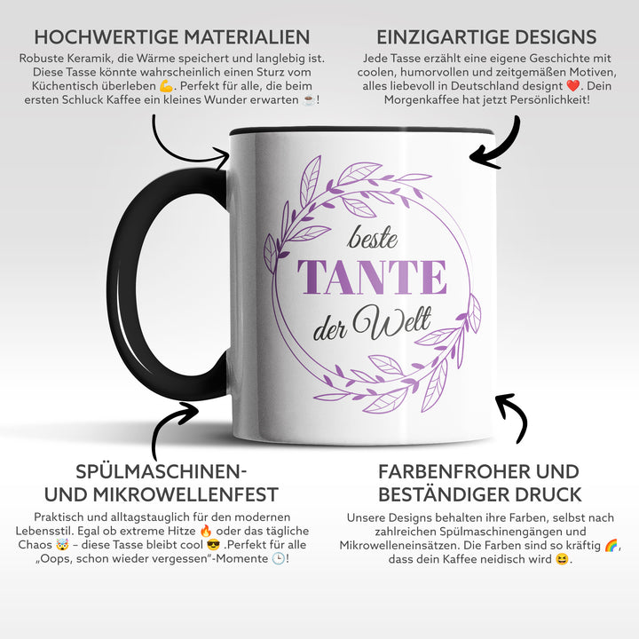 Tasse "Beste Tante der Welt" – Charmantes Geschenk für Tanten