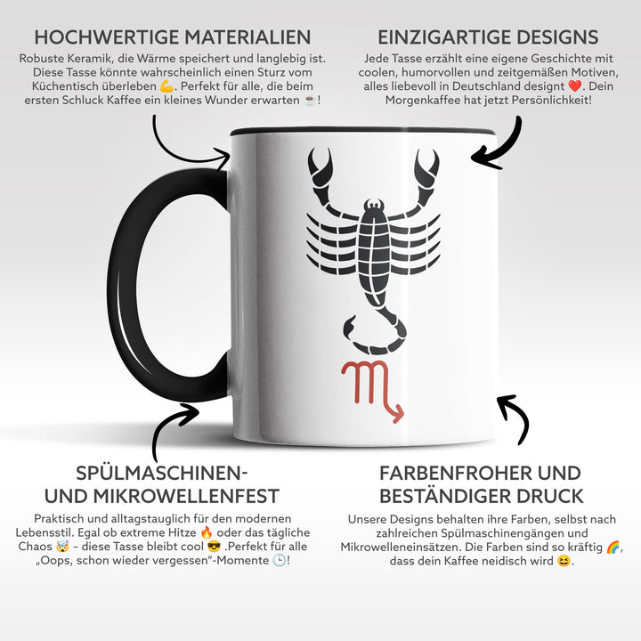 Tasse "Skorpion-Sternzeichen" – Mystische Sternzeichen-Tasse für echte Skorpione