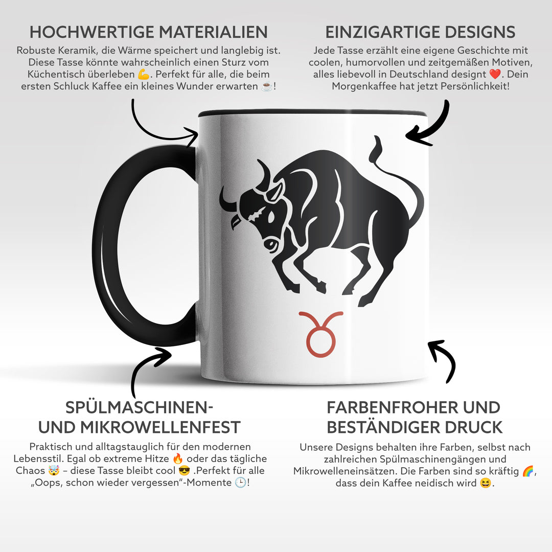 Tasse "Stier-Sternzeichen" – Elegante Sternzeichen-Tasse für echte Stiere