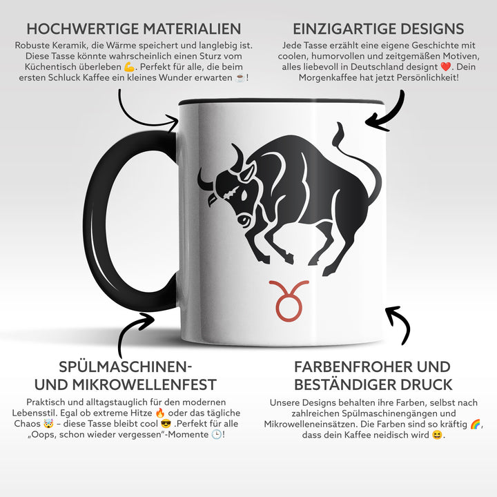 Tasse "Stier-Sternzeichen" – Elegante Sternzeichen-Tasse für echte Stiere