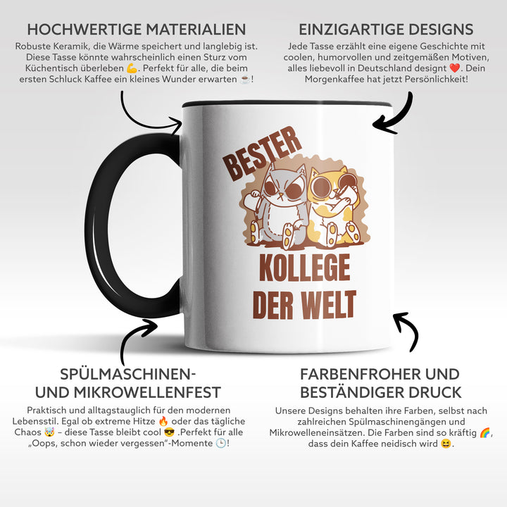 Tasse "Bester Kollege der Welt" – Perfektes Geschenk für Team & Kollegen