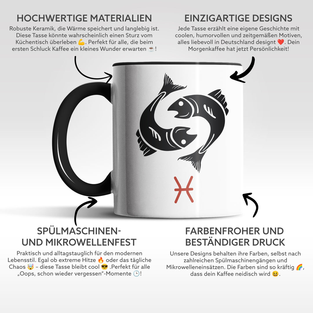 Tasse "Fisch-Sternzeichen" – Mystische Sternzeichen-Tasse für echte Fische