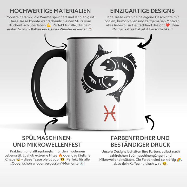 Tasse "Fisch-Sternzeichen" – Mystische Sternzeichen-Tasse für echte Fische