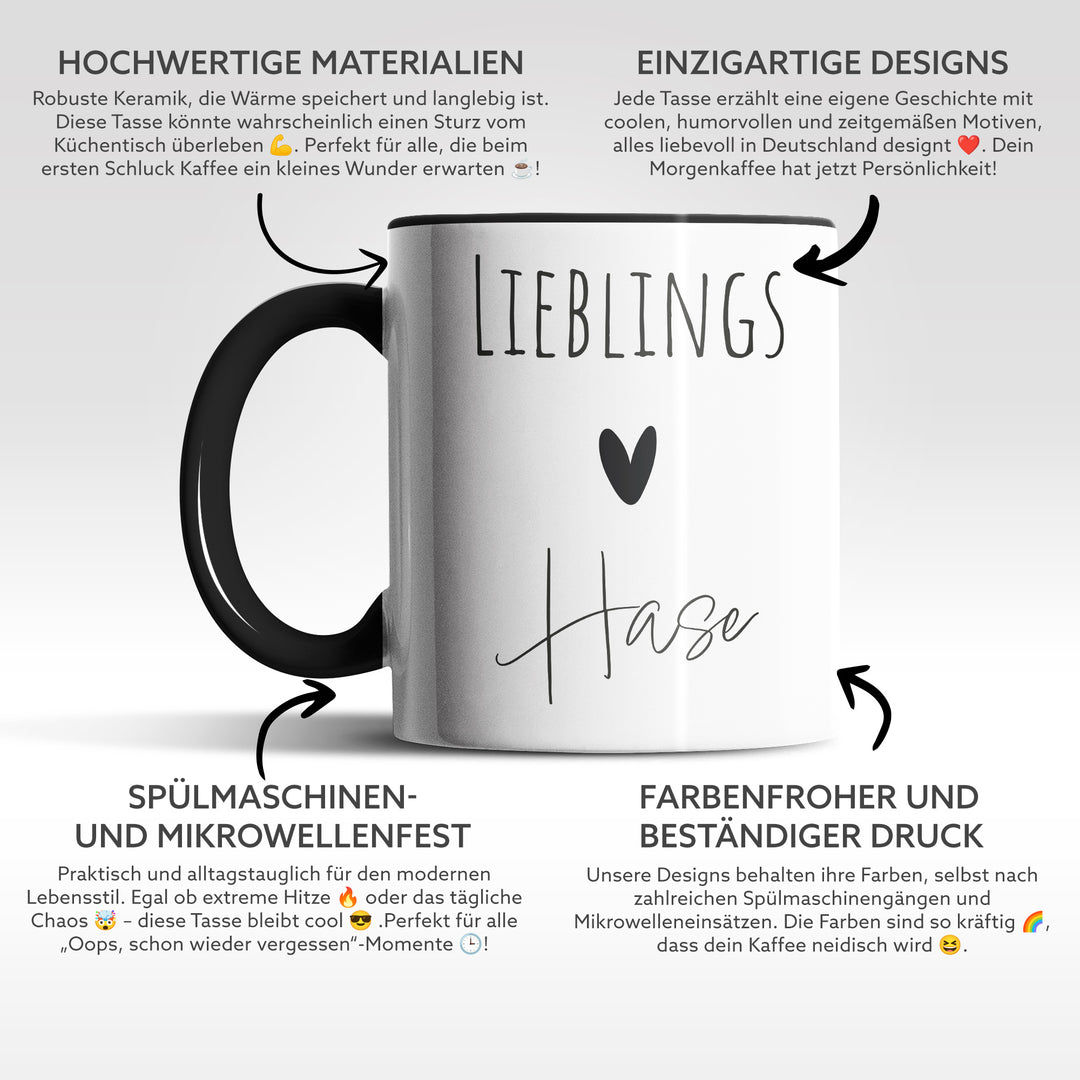 Tasse "Lieblings Hase" – Liebevolles Geschenk für Oster- und Hasenfans