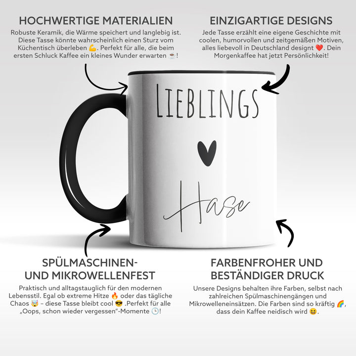 Tasse "Lieblings Hase" – Liebevolles Geschenk für Oster- und Hasenfans