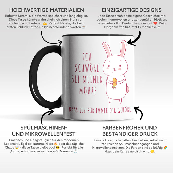 Lustige Tasse "Schwöre bei meiner Möhre" – Witziges Geschenk für Karotten-Fans