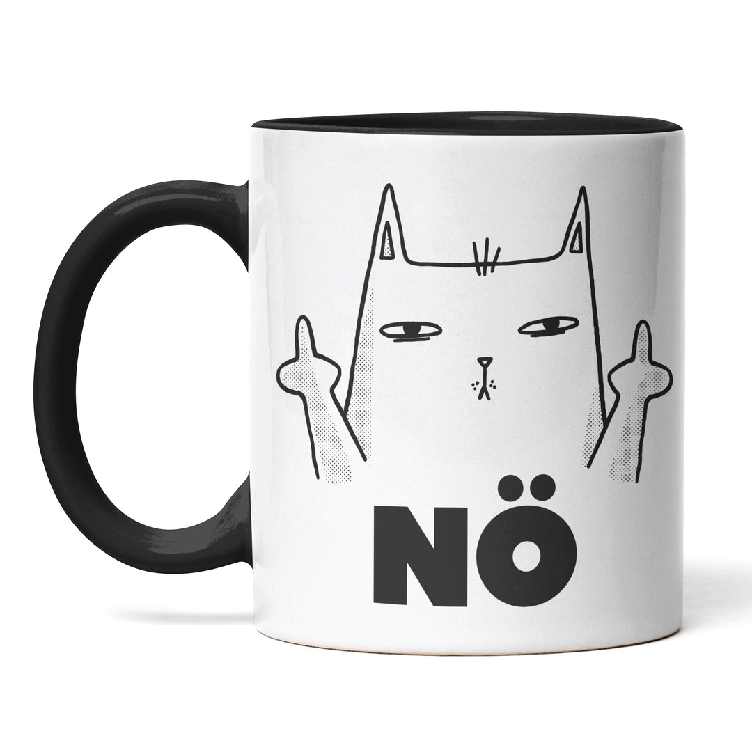 Lustige Tasse "Nö" – Freches Geschenk mit Katzenmotiv