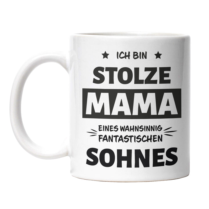 Tasse "Stolze Mama, fantastischer Sohn" – Liebevolles Geschenk für Mütter