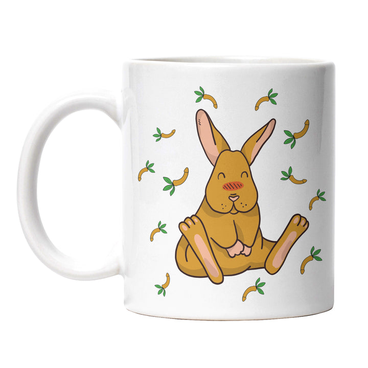 Lustige Tasse "Hase mit Penis-Möhren" – Freches Geschenk für Humorvolle