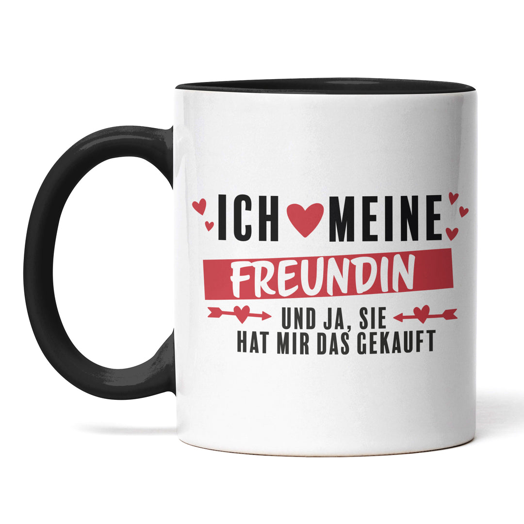 Lustige Tasse "Ja, sie hat's gekauft" – Witzige Geschenkidee für Paare