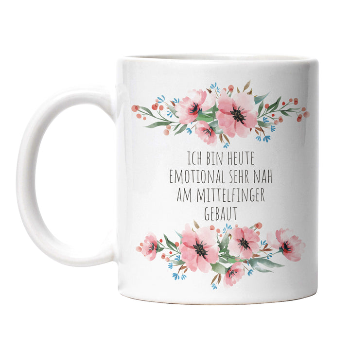 Tasse "Nah am Mittelfinger gebaut" – Perfektes Geschenk für ungeduldige Kaffeejunkies