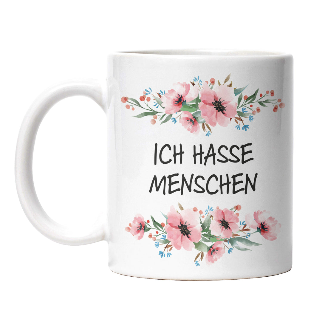 Tasse "Ich hasse Menschen" – Perfektes Geschenk für introvertierte Kaffeejunkies
