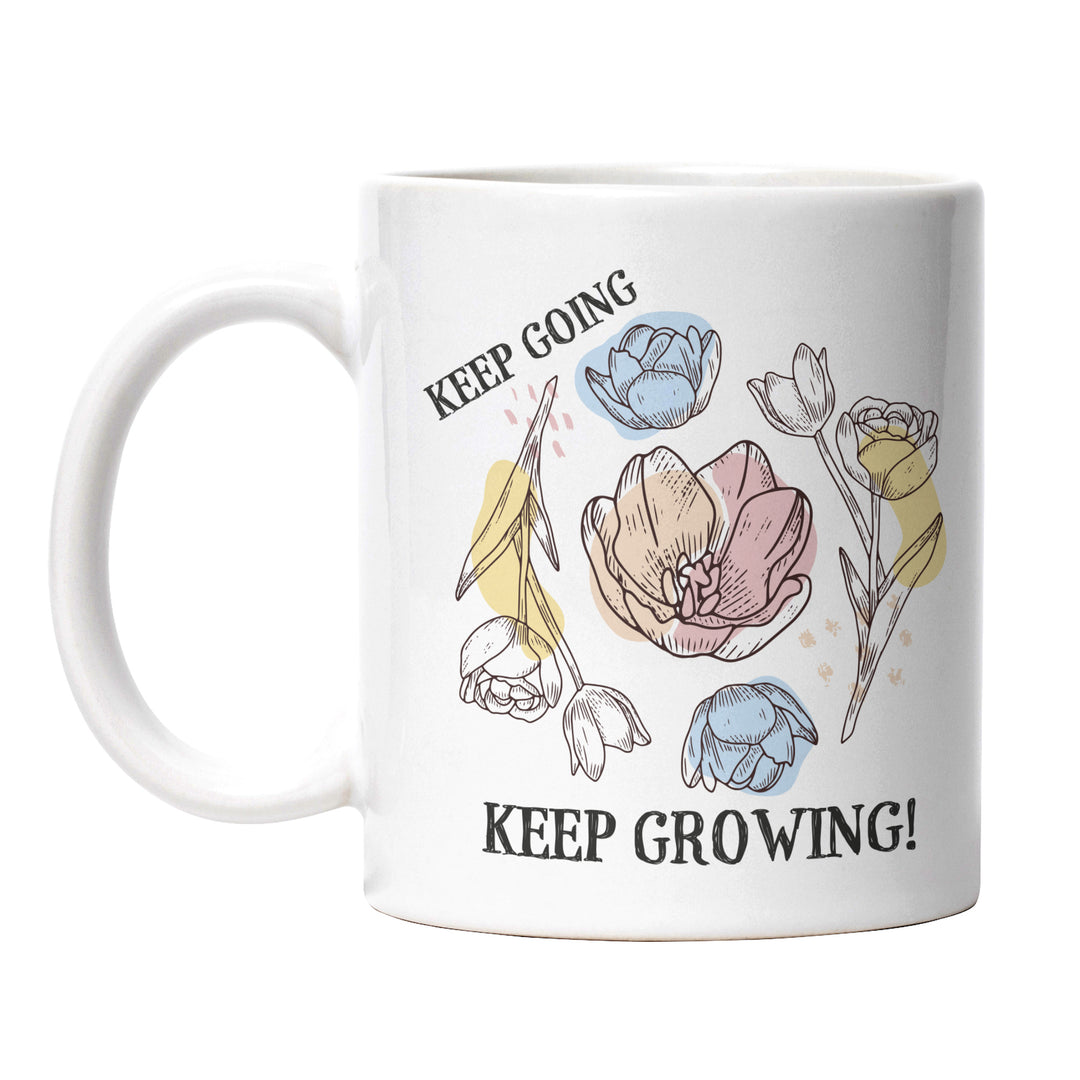 Tasse "Keep Going, Keep Growing" – Perfekte Motivation für den Alltag
