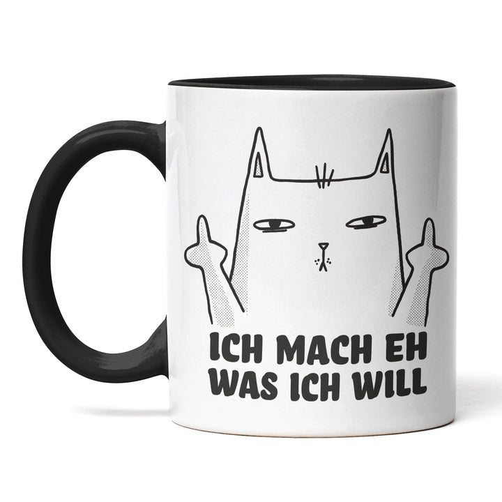 Lustige Tasse "Mache was ich will" – Freches Geschenk mit Katzenmotiv