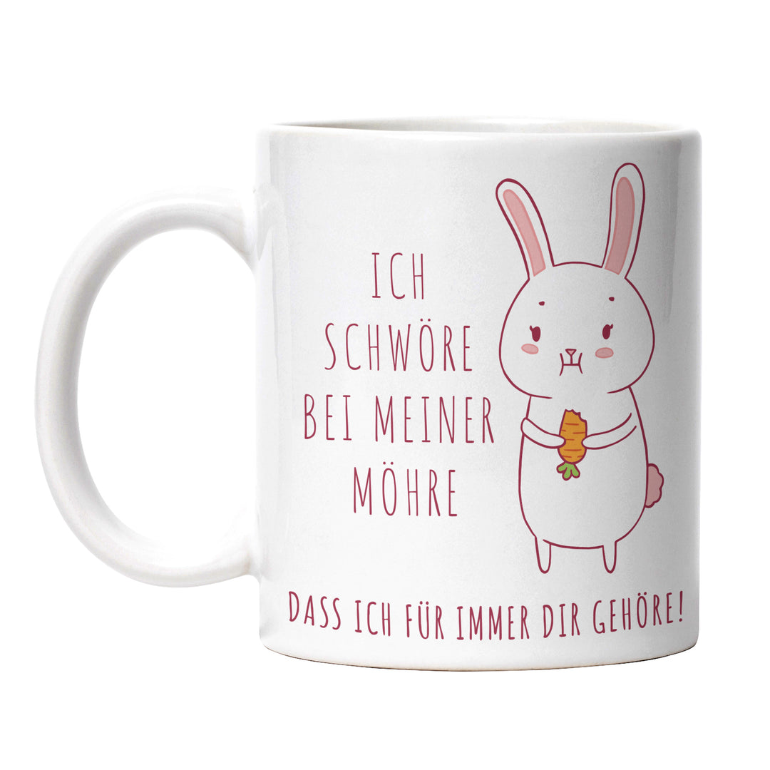 Lustige Tasse "Schwöre bei meiner Möhre" – Witziges Geschenk für Karotten-Fans