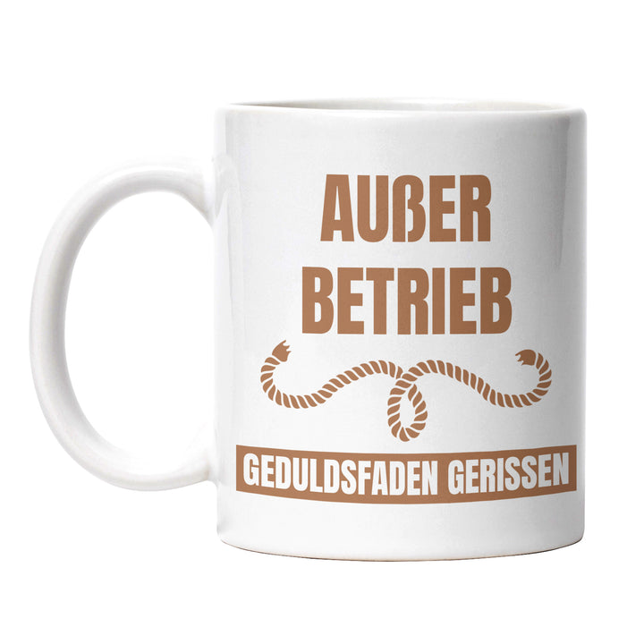 Lustige Tasse "Geduldsfaden gerissen" – Perfektes Geschenk für Kollegen & Morgenmuffel
