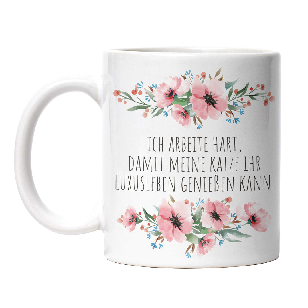 Tasse "Katze Luxusleben" – Lustige Geschenkidee für Katzenliebhaber