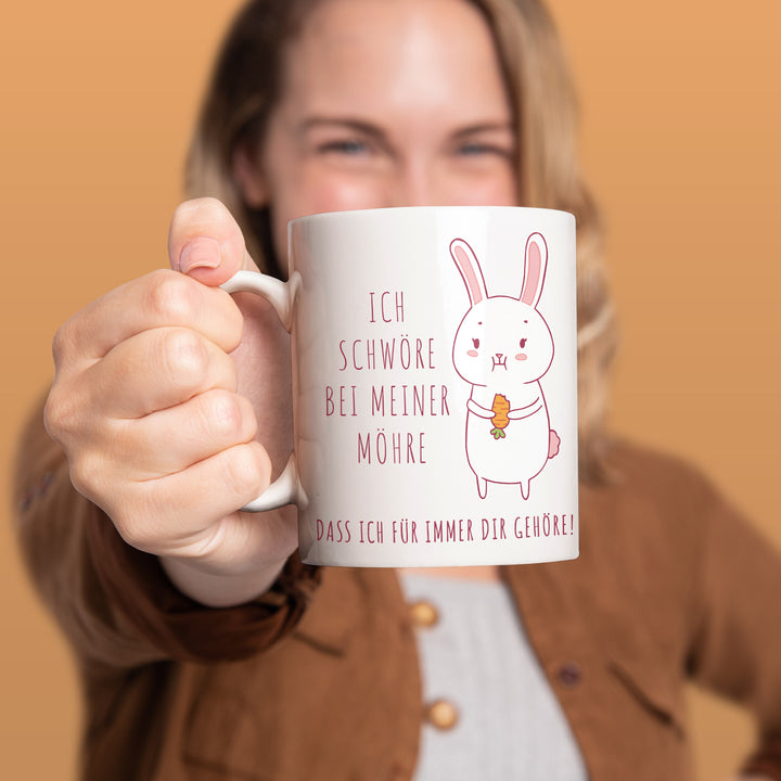 Lustige Tasse "Schwöre bei meiner Möhre" – Witziges Geschenk für Karotten-Fans