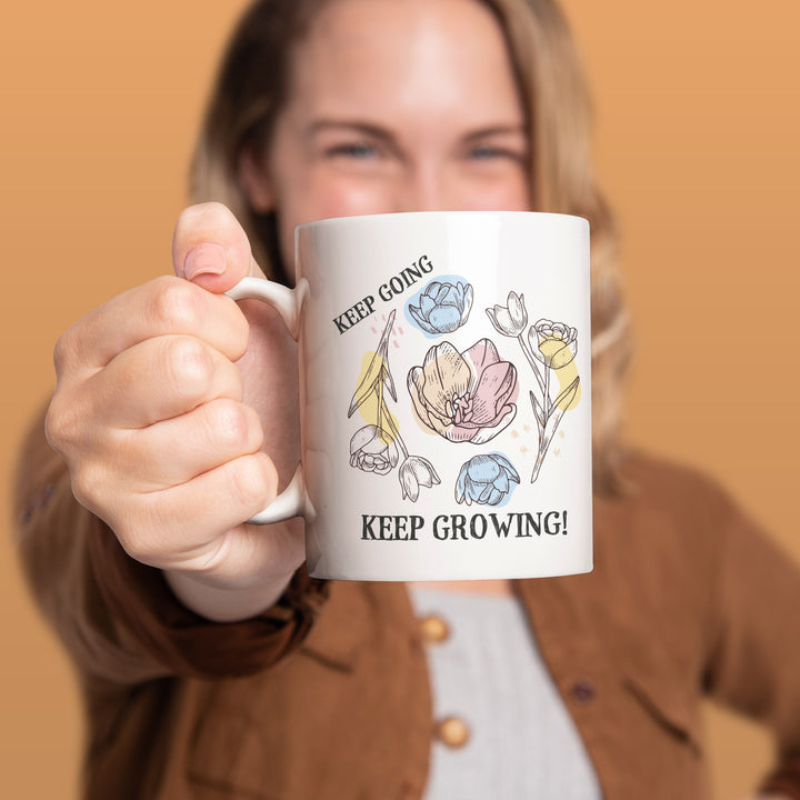 Tasse "Keep Going, Keep Growing" – Perfekte Motivation für den Alltag