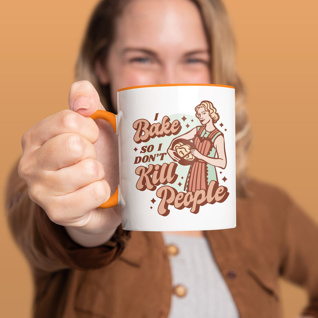 Lustige Tasse "Bake So Don’t Kill" – Witziges Geschenk für Backfans