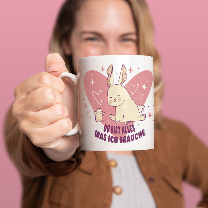 Tasse "Alles was ich brauche" – Motivierende Tasse für den Alltag
