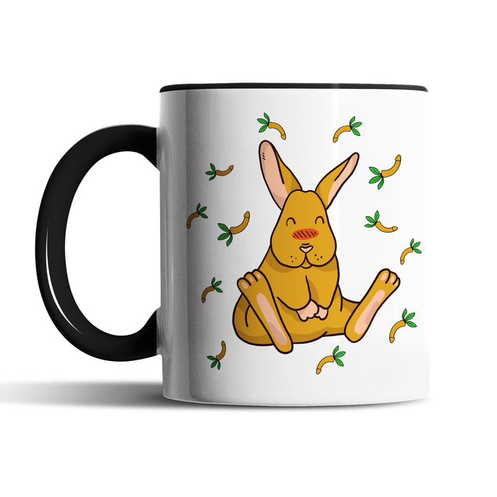Lustige Tasse "Hase mit Penis-Möhren" – Freches Geschenk für Humorvolle