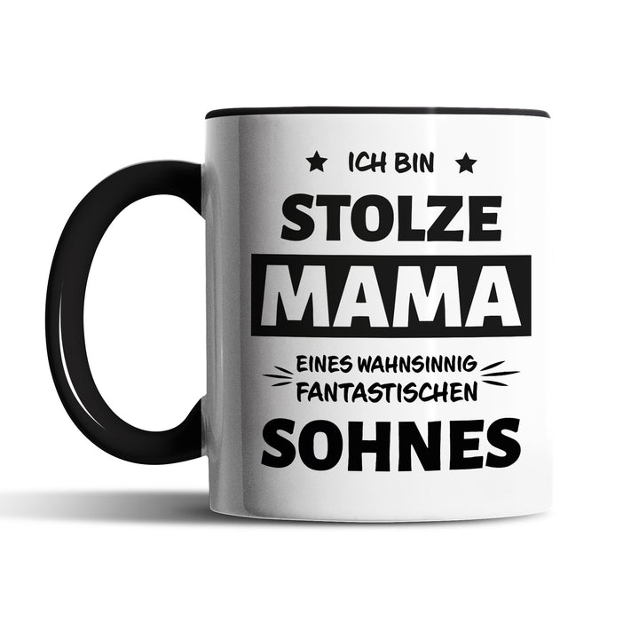 Tasse "Stolze Mama, fantastischer Sohn" – Liebevolles Geschenk für Mütter
