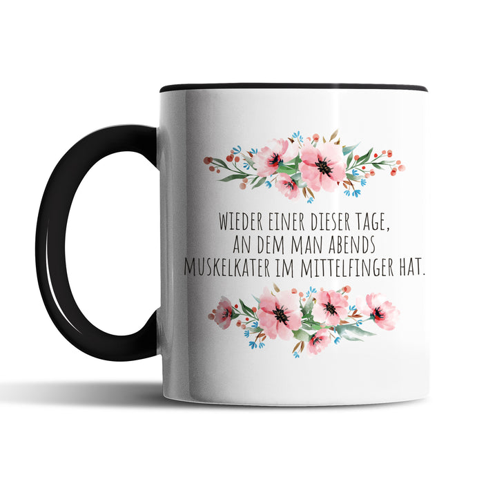 Tasse "Muskelkater im Finger" – Lustige Spruch-Tasse für Gamer & Handy-Junkies