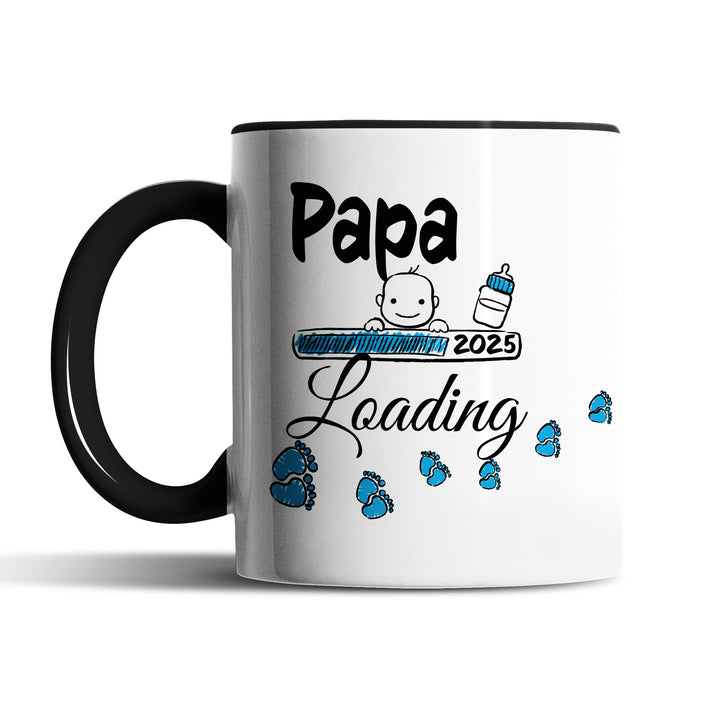Lustige Tasse "Papa Loading 2025" – Humorvolles Geschenk für werdende Väter