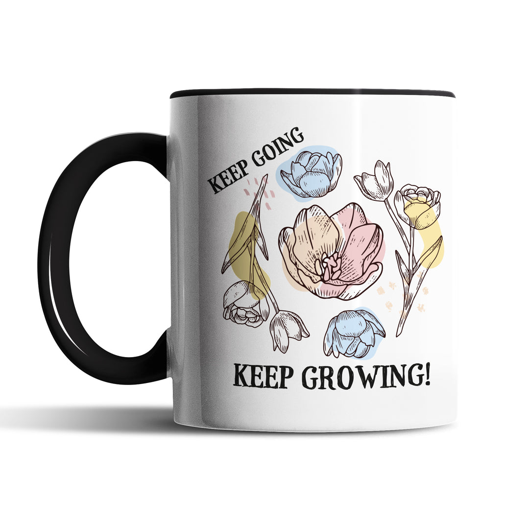 Tasse "Keep Going, Keep Growing" – Perfekte Motivation für den Alltag