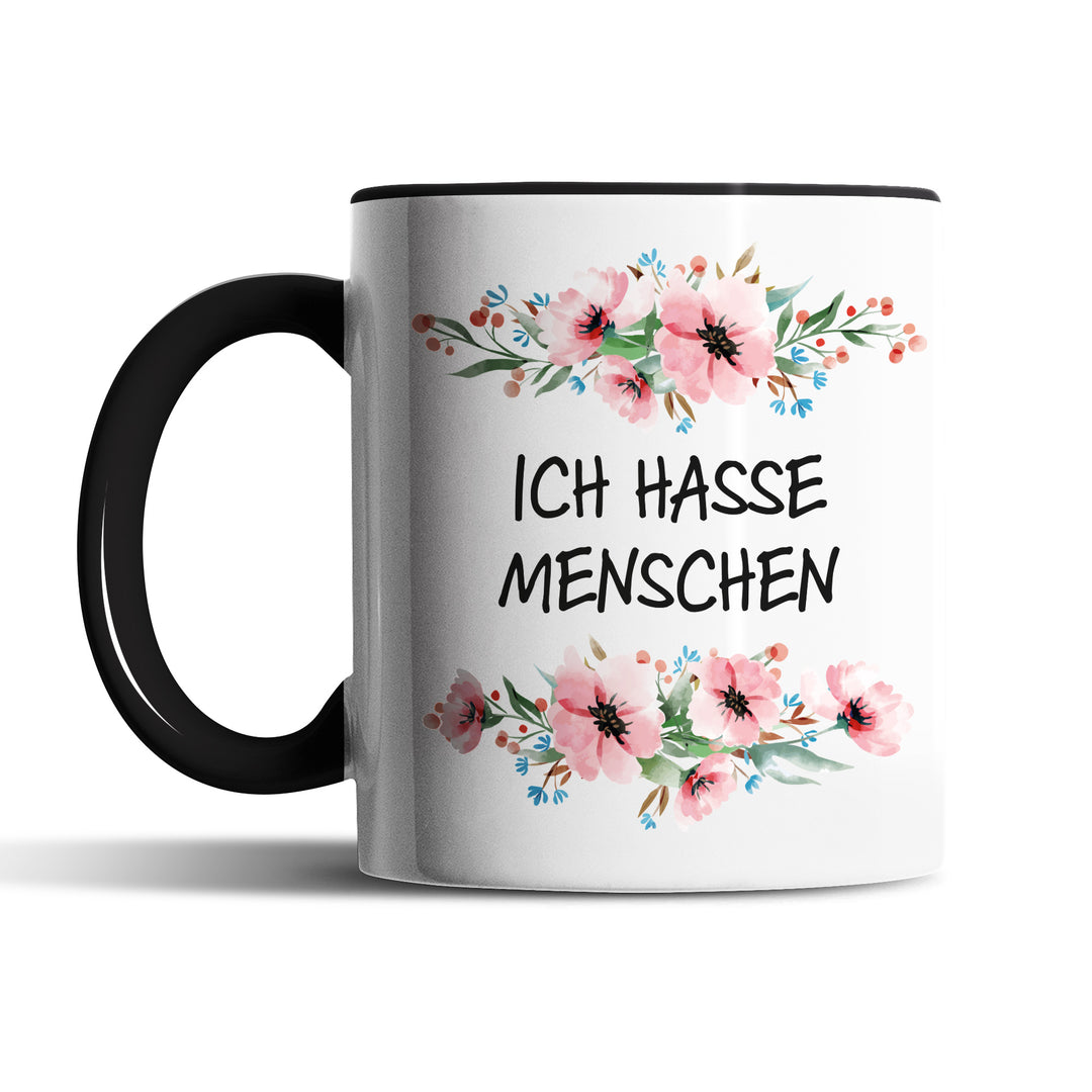 Tasse "Ich hasse Menschen" – Perfektes Geschenk für introvertierte Kaffeejunkies