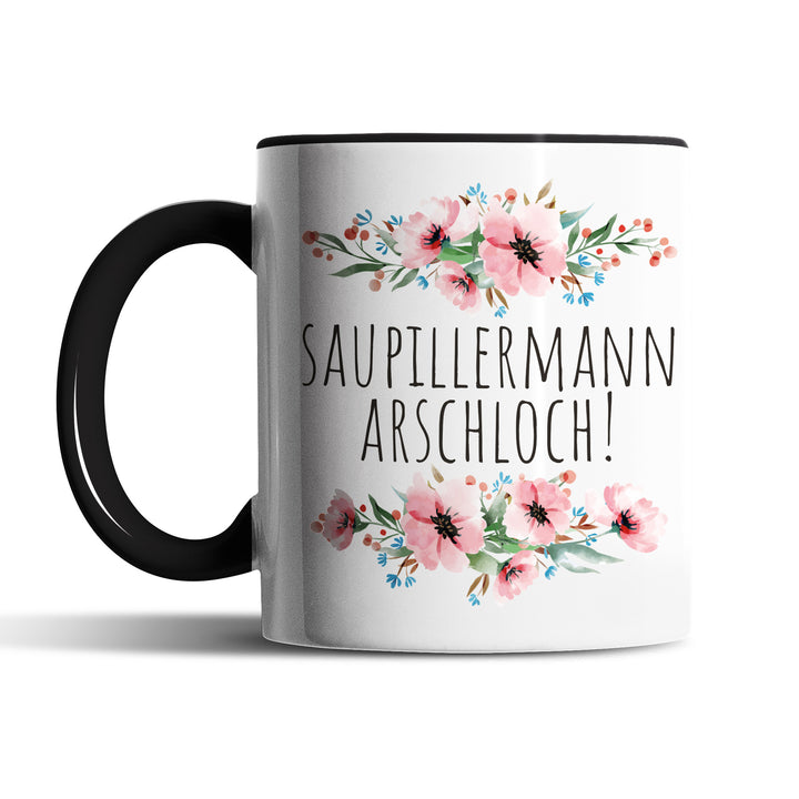 Tasse "Saupillermann Arschloch" – Freche Statement-Tasse für Humorvolle