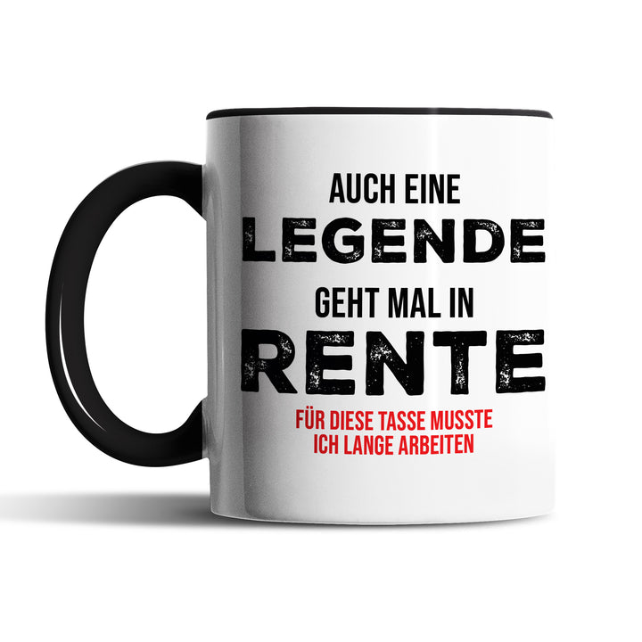 Tasse "Legende in Rente" – Perfekte Geschenk-Tasse für frischgebackene Rentner