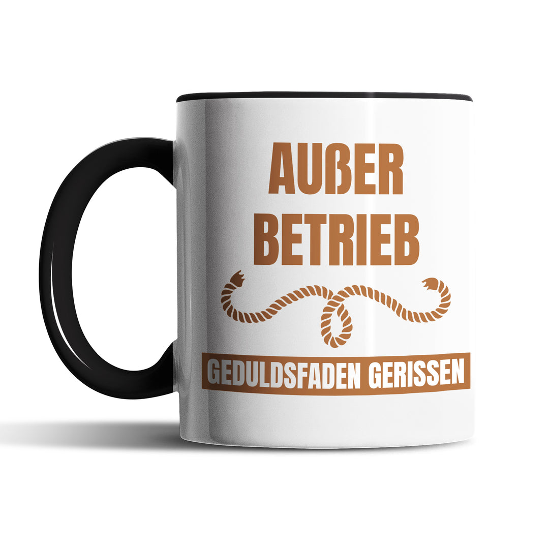 Lustige Tasse "Geduldsfaden gerissen" – Perfektes Geschenk für Kollegen & Morgenmuffel