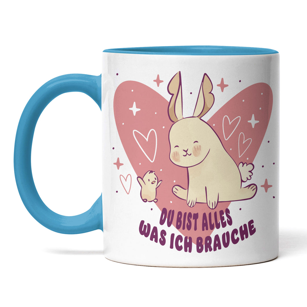 Tasse "Alles was ich brauche" – Motivierende Tasse für den Alltag