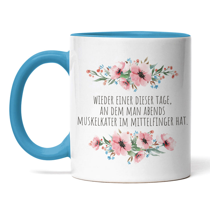 Tasse "Muskelkater im Finger" – Lustige Spruch-Tasse für Gamer & Handy-Junkies