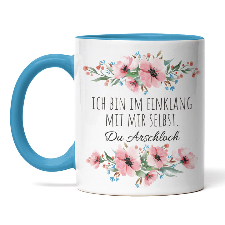 Tasse "Einklang mit dir, du Arschloch" – Lustige Sarkasmus-Tasse für Büro & Alltag