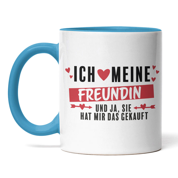 Lustige Tasse "Ja, sie hat's gekauft" – Witzige Geschenkidee für Paare