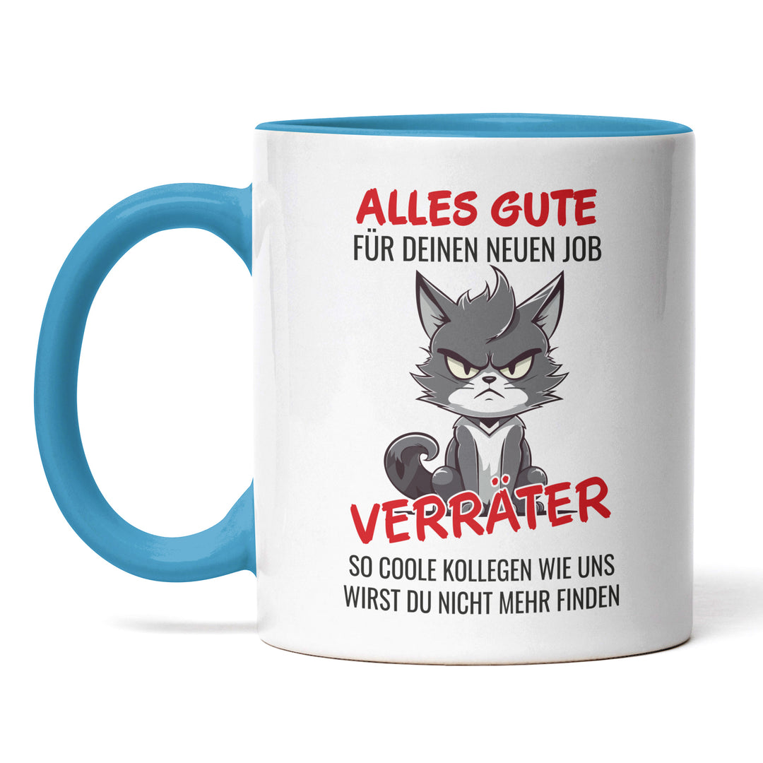 Lustige Tasse "Alles Gute Verräter" – Humorvolles Abschiedsgeschenk für Kollegen