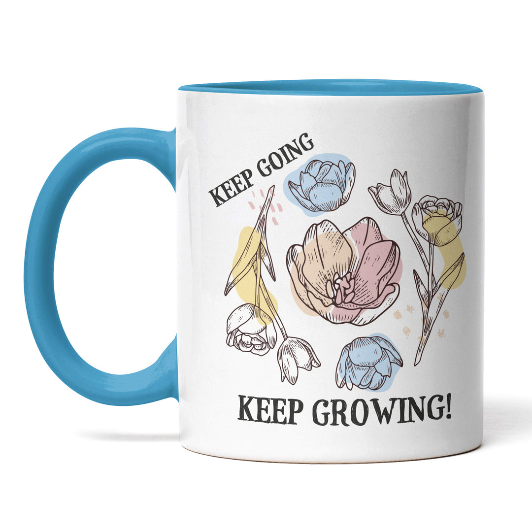 Tasse "Keep Going, Keep Growing" – Perfekte Motivation für den Alltag